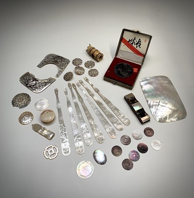 Lot 272 - Mother of pearl- A collection mostly Chinese etc.