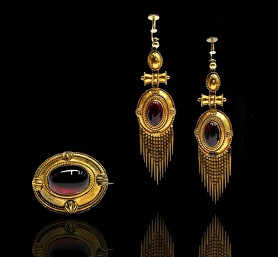 Lot 273 - A good Victorian revivalist gold brooch and...