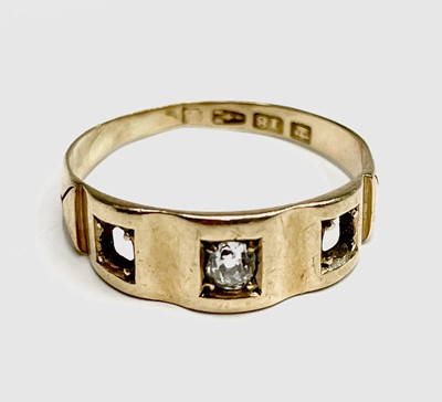 Lot 277 - A tiny Victorian gold locket, an 18ct ring set...
