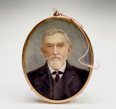 Lot 124 - Portrait miniature Signed Grace Kantack 1919...