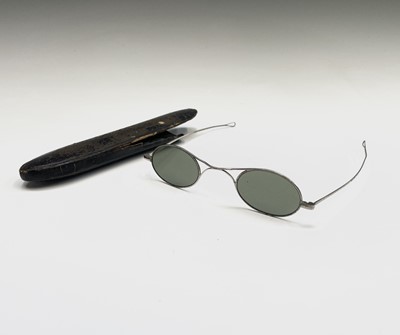 Lot 305 - A pair of Victorian nickel-plated sunglasses...