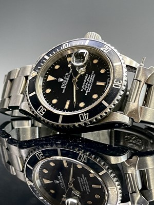 Lot 16 - A Rolex stainless steel Submariner wristwatch...