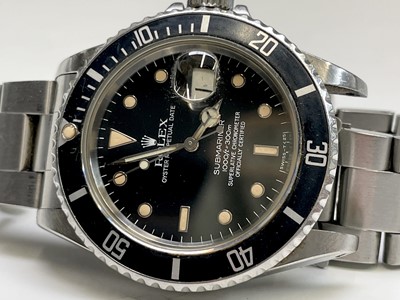 Lot 16 - A Rolex stainless steel Submariner wristwatch...