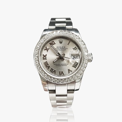 Lot 7 - A Rolex ladies Oyster Perpetual Datejust...