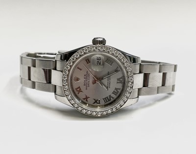 Lot 7 - A Rolex ladies Oyster Perpetual Datejust...