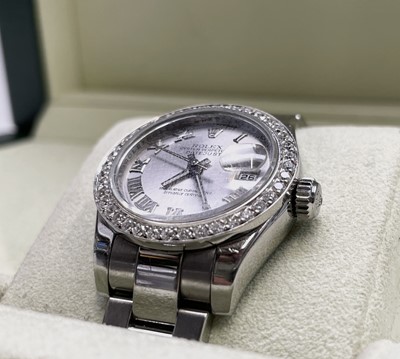 Lot 7 - A Rolex ladies Oyster Perpetual Datejust...
