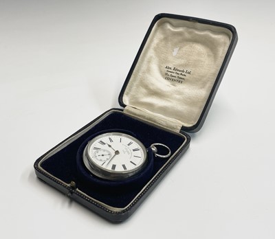 Lot 29 - A silver cased open-face pocket watch by W C...