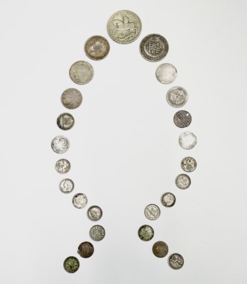 Lot 157 - Silver coins (50% and 92.5% purity) 106.5gm