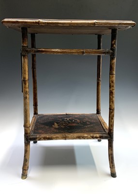 Lot 3198 - A late Victorian bamboo two-tier occasional...
