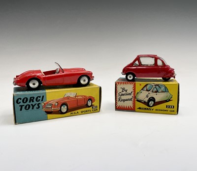 Lot 615 - Corgi Toys. 233 Heinkel in red, mint boxed,...