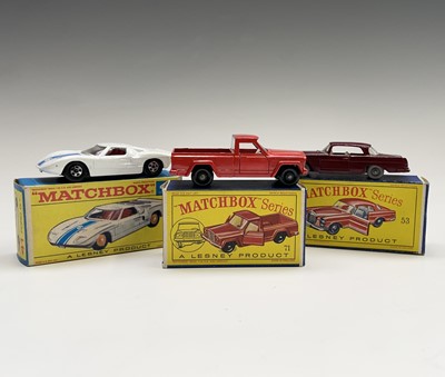 Lot 611 - Lesney - Matchbox Toys nos 41, 53 and 71. Ford...