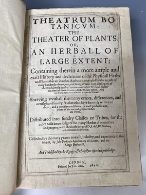 Lot 395 - JOHN PARKINSON. 'Theatrum Botanicum: The...