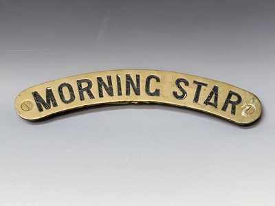 Lot 528 - Traction Engine name plate "Morning Star". A...