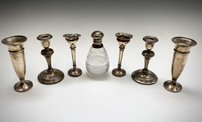 Lot 69 - A cut-glass pear form silver-mounted screw top...