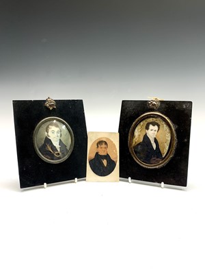 Lot 143 - Portrait Miniature A portrait on ivory by an...