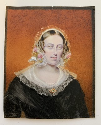 Lot 148 - Portrait miniatures Three portraits of 19th...