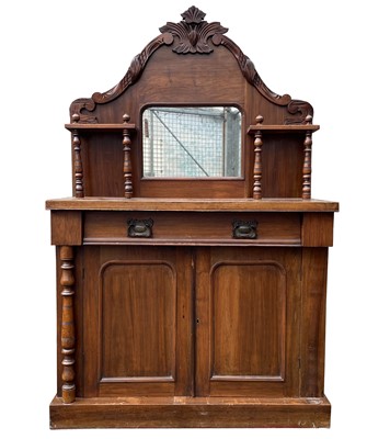 Lot 3119 - A Vicrorian walnut chiffonier, height 161cm,...
