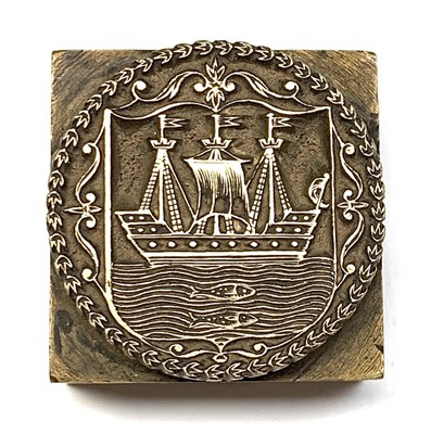 Lot 485 - A brass seal by Pass No.26, High Holborn, near...