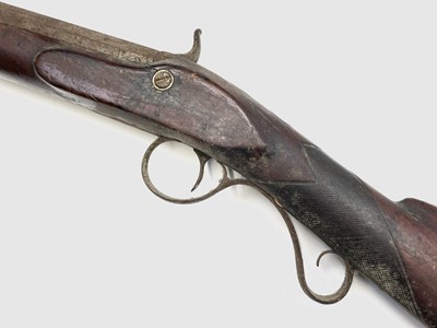 Lot 105 - A 19th century percussion musket, converted...