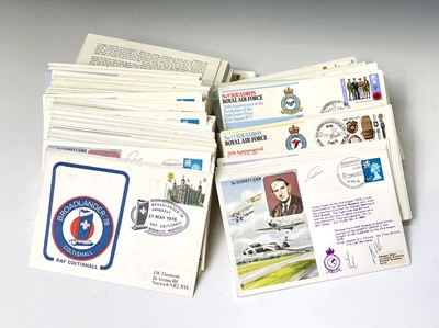 Lot 448 - RAF Stamp Covers. A duplicated selection of...