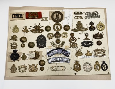 Lot 190 - South Africa. A display card containing cap...