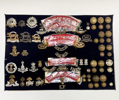 Lot 224 - 16th - 18th Foot. A display card containing...