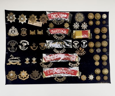 Lot 225 - 11th - 15th Foot. A display card containing...