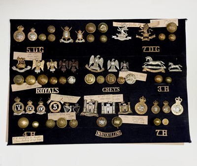 Lot 227 - Dragoons - 2. A display card containing cap...