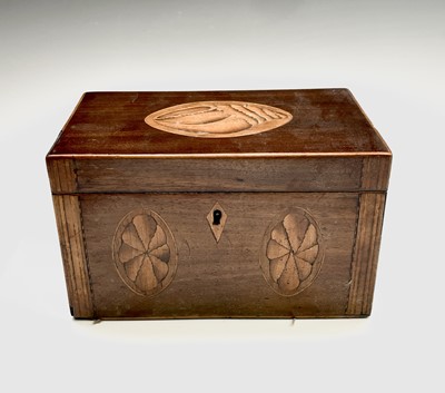 Lot 65 - A late George III mahogany and boxwood strung...