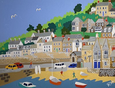 Lot 34 - Richard Sidney LODEY (1950) Mousehole Acrylic...