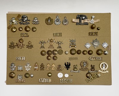 Lot 191 - 17th Lancers to 15th/19th Hussars. A display...