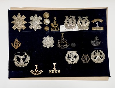 Lot 198 - Scottish Territorial Army, etc. A display card...