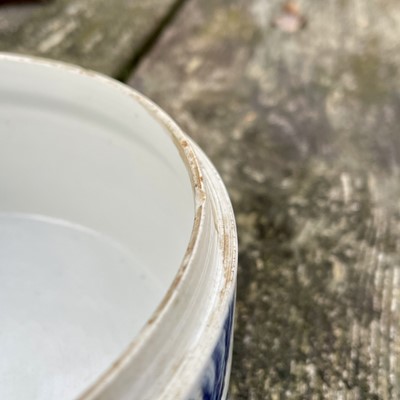 Lot 4 - A Chinese blue and white porcelain jar and...