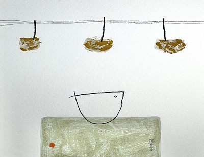 Lot 120 - David PEARCE (1963) Three Boats Mixed media...