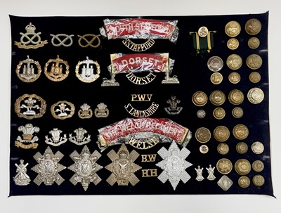 Lot 209 - 38th - 42nd Foot Regiments. A display card...