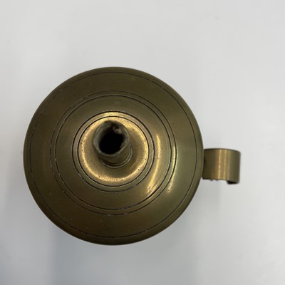 Lot 58 - A brass bougie box, early 19th century, with...