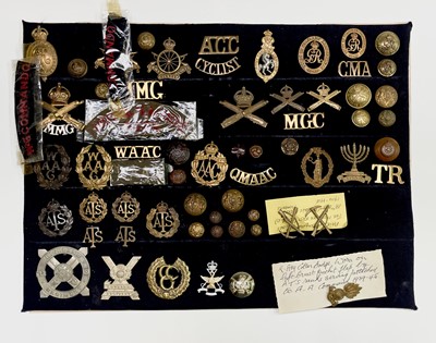 Lot 212 - Disbanded Units. A display card containing cap...
