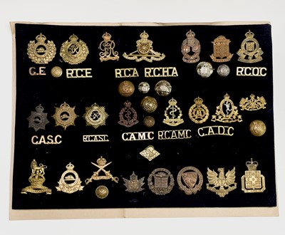 Lot 216 - Canadian Corps and A.T.C's. A display card...