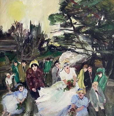 Lot 84 - Gill WATKISS (1938) Country Wedding, St Erth...