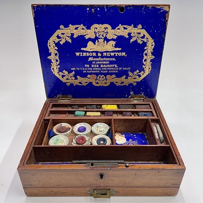 Lot 47 - A Victorian Winsor & Newton mahogany artist's...