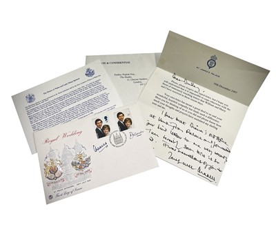 Lot 927 - Charles and Diana autographs. A 1981 Royal...