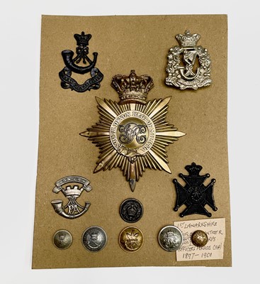 Lot 248 - Shako Plate, Cap Badges and Buttons. A mainly...