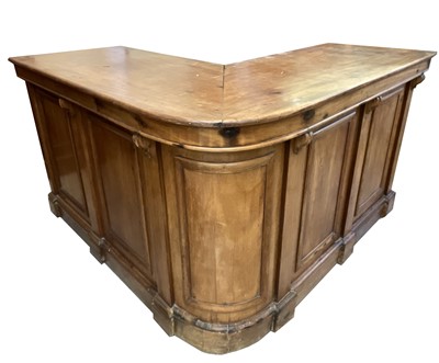 Lot 3162 - A Victorian mahogany shop counter, of right...