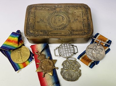 Lot 281 - World War One Medals / Queen Mary Brass Gift...