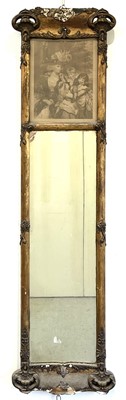 Lot 3099 - A Victorian gilt gesso pier glass, with scroll...
