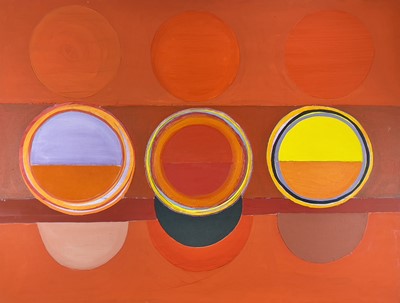 Lot 41 - Sir Terry FROST (1915-2003) 3 Suns Acrylic and...