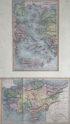 Lot 676 - MAPS. Two 19th century maps in one frame,...