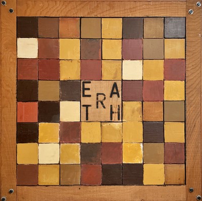 Lot 88 - Joe TILSON (1928) Earth Cube A Earth pigments...