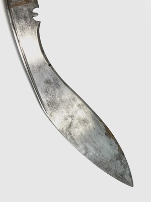 Lot 293 - A Kris, with carved wood grip and bone mounted...