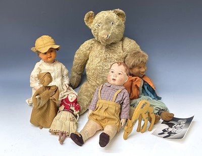 Lot 657 - Teddy Bear and Early to Mid 20th Century Dolls,...